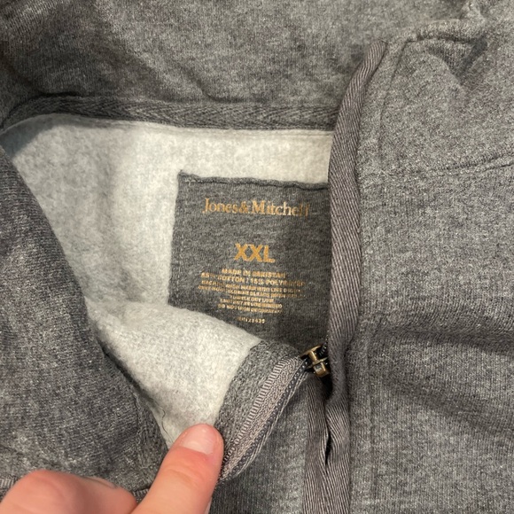 grey jones & mitchell quarter zip sweatshirt - Picture 3 of 4